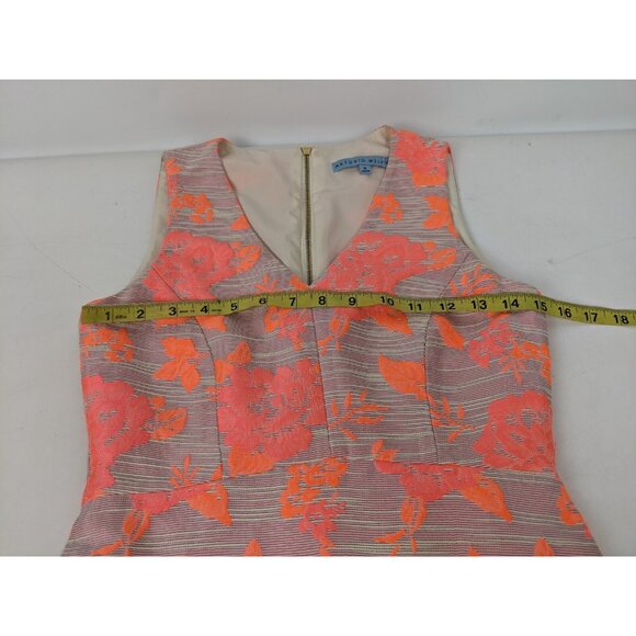 Antonio Melani V Neck Sheath Dress Womens Size 0 Floral Spring Summer - Picture 7 of 12
